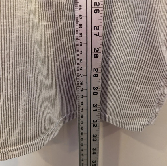 DONNI. Anthropologie Soft Ribbed Cardigan Sweater Gray Stripe One Size Fits All - Picture 9 of 10